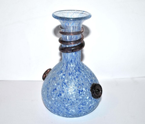 Vase pâte verre bleu - vase,